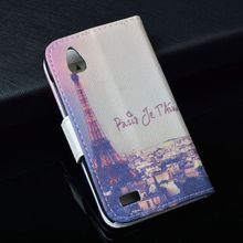 2014 hot sale wallet Printing Leather Case Cover For HTC T328W Desire V Desire X T328e
