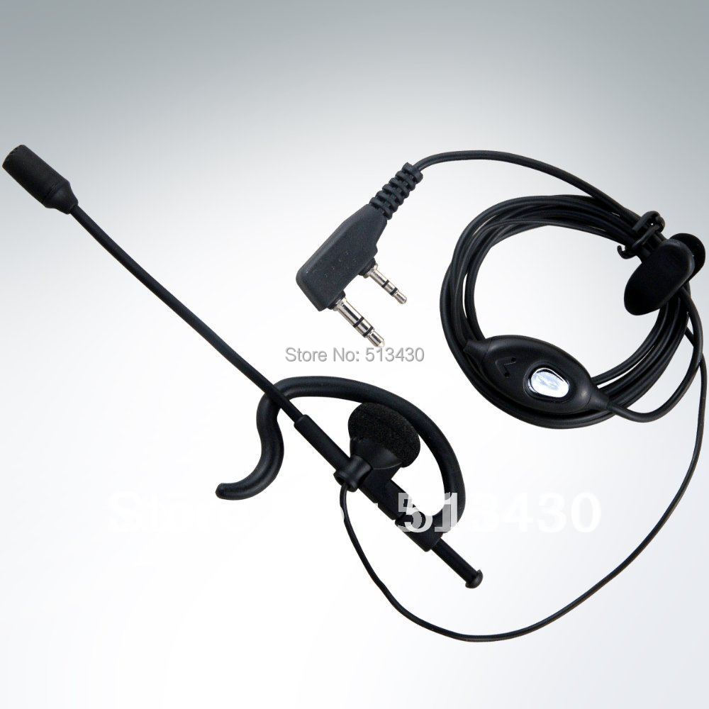 2PCS Free shipping Two Way Radio Earpiece w Boom Mic Earphone headset