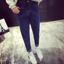 2016 Special Offer Softener Pocket Low Waist Fashion Boyfriend Jeans for Women Hole Vintage Girls Denim Ripped Straight Pants
