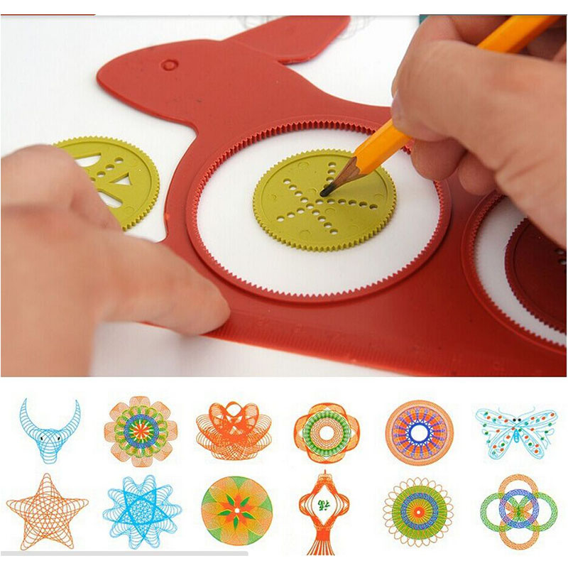Creative drawing ruler versatility Variety geometric Sketchpad Ruler Kids gift drawing board educational toys  School Supplies