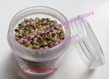 Free shipping 1000pcs/bottle 2.9×1.6×2.0mm 6#Dark Blonde Nano Rings with Silicone for Nano beads Hair Extensions