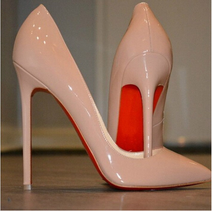 4 inch red bottom heels