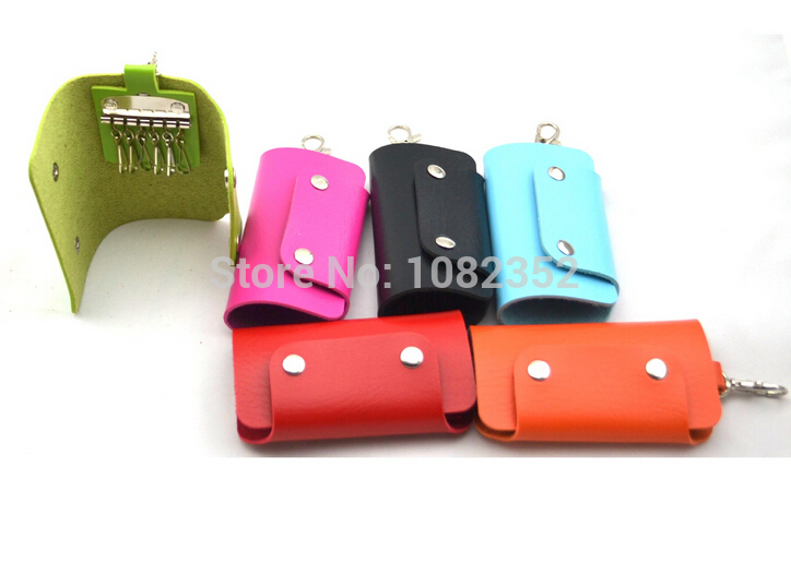 2015 brand new unisex faux PU leather keychain holder for car keys man keychain ring case women key bag pendants free shipping