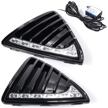 Gloss Model 12V LED Car DRL Daytime Running Light Bumper Front Fog Lamp Dimming Style Relay