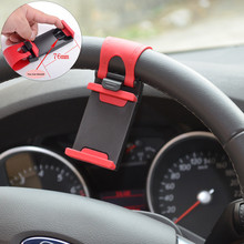 New Universal Car Steering Wheel Mobile Phone Socket Holder Stand Retractable Cellphone Bracket For iPhone 6 4S 5S GPS Trestle
