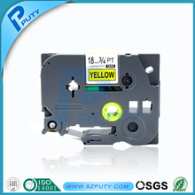 Black on white TZ laminated tape compatible P-touch tape TZ-641