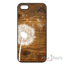 Dandelion on Vintage Wood Protector back skins mobile cellphone cases for iphone 4/4s 5/5s 5c SE 6/6s plus ipod touch 4/5/6