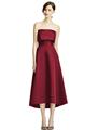 Boat Neck Sleeveless Tea length Satin Off The Shoulder Evening Dresses 2017 Robe De Soiree Party