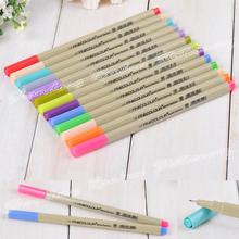 48 P цвета Fineliner ручки маркер 0.3 мм малость эскиз искусство маркер воды ручка copic маркеров рисования ручки кисть канцелярские