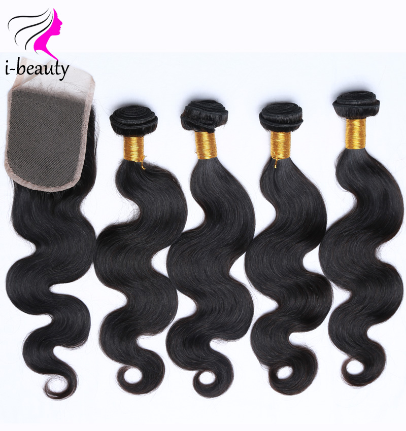 Brazilian Body Wave with Closure 7A Virgin Hair with Closure Human Hair with Closure Brazilian Hair Weave Bundles with Closure