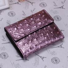2015 Fashion Wallet Women Korean Winter New Leather Ladies Coin Purse Female Ostrich Short Genuine Wallets