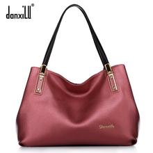 DANXILU women’s fashion genuine leather handbag crossbody shoulder bag women leather handbags cowhide hand bag feminina tote
