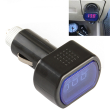 Pantalla Digital Auto Car batería probador del voltímetro de tensión para vehículos Volt Meter medidor de Monitor 12 V / 24 V