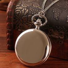 2015 New Arrival Luxury Unixsex Classic Smooth Vintage Black/Silver Steel Women Mens Arabic Numbers Fob Pocket Watch