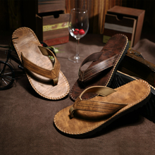 Fashion trend male flip flops summer color block decoration slippers flip slip-resistant platform flat heel Beach shoes