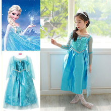 Girls Princess Anna Elsa Cosplay Costume Kid s Party Dress Dresses SZ7 8Y