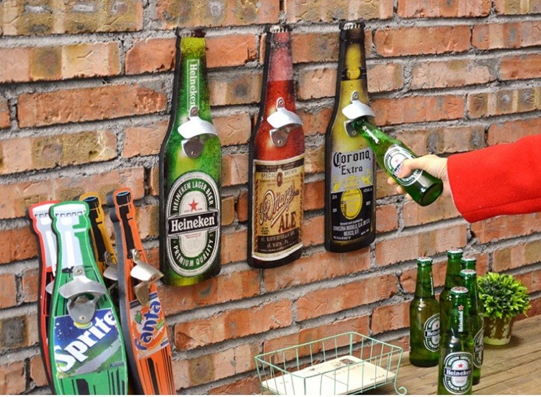 Bar tool American retro beer bottle opener creative Bar Restaurant wall hangings crafts barware (5)