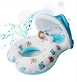 PVC Baby Swim Ring Sun Protection Inflatable Ring 0 3 yrs Mother Baby Double Pool Swim