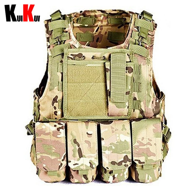 Outdoor Camouflage Military Army Tactical Vest Sleeveless Jacket Men Training Combat SWAT Multi Pocket Waistcoat Protective Vest Outdoor Camouflage Military Army Tactical Vest Sleeveless Jacket Men Training Combat SWAT Multi Pocket Waistcoat Protective Vest