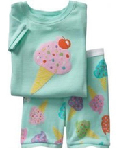 2015 Summer Kids Clothes Baby Boys Girls Clothing Supperman Short Sleeve Costume Cotton Pajamas PJS Childrens