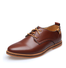 Black Brown Men Leather Shoes Business Formal Oxfords Shoes Fashion Commercial Flat Shoes Breathable Male Casual Flat Shoes 2A