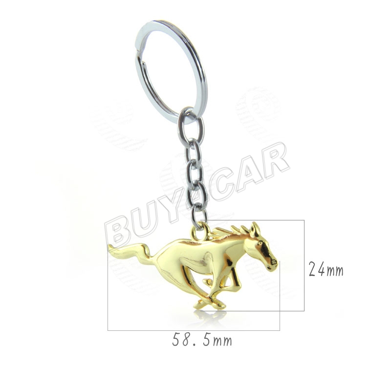 Key Chain Mustang Pony Horse Gold 5202 (4)