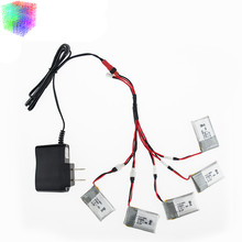 Syma X5C rc lipo battery 3.7v 500mah 5pcs and charger with plug for syma x5 x5sc H5C X5A Helicopter drone part wholesale