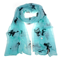 New Design Women Running Horse Print Long Scarf Shawl Wrap Stole Voile free shipping