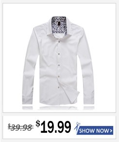 Men-Solid-Dress-Shirt-French-Cuff-Button-Long-Sleeve-Business-Shirt-White-Imported-Clothing-Fashion-Brand