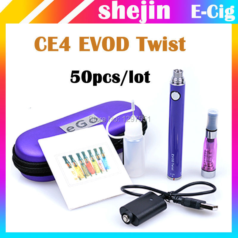 50pcs/lot e kit ce4 evod evod cigarro eletronico ce4 evod ce4 EVOD twist