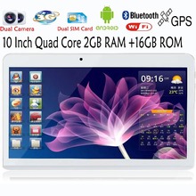10 Inch Original 3G Phone Call Android Quad Core Tablet pc Android 4.4 2GB RAM 16GB ROM WiFi FM GPS Bluetooth 2G+16G NiceTablets