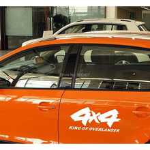 4 x 4 King of Overlander Car Sticker Car Reflective Decal for 4x4 AWD Toyota Chevrolet