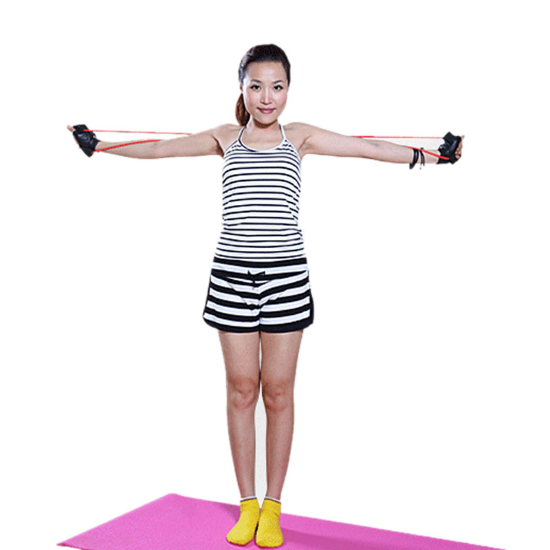 5 colors rubber developer latex chest expander tension device yoga Tube body bands elastic spring exerciser