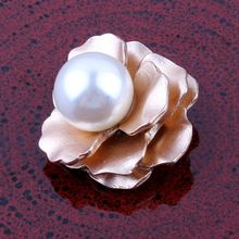 200pcs/lot 25MM 2Colors Handmade Clear 3D Alloy Flatback Shiny Flower Pearl Metal Decorative Buttons For Wedding Embellishment