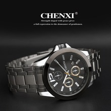 Classical SINOBI Diamond Crystal Silver Case Elegant All Black Men Quartz Wrist Gift Dress Men s