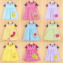 Summer Cute Baby Girl Dress Cotton Polka Dot Striped Slip Dress butterfuly bow Children Kids Clothing Princess 0-24Months dress