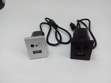 NEW car 2in1 AUX USB Slot Interface With Mini USB Cable Adapter accessories For Ford Focus usb aux
