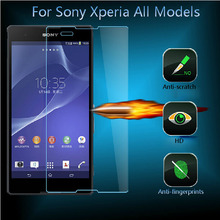 HD Ultra Thin Real Premium Tempered Glass Screen Protector Film For Sony Xperia L SP Z1 Z2 Z3 Z4 mini E3 E4 C3 C4 M2 M4 Aqua M5
