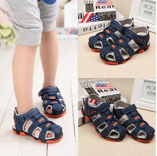 Lederen sandalen voor jongens causale  zachte  kinderen zomer  schoenen   kwaliteit 4 kleuren