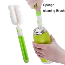 Sponge kitchen cleaning Brush for bottle Wineglass Cup mug Plastic Foldable handle Brushes Kitchen Accessories Cleaning Tool