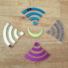 Jazz Girl Acrylic WIFI Stage Summer Earrings