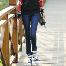 2015 NEW Womens Slim Fit Fashion Street Novel Print Low Jeans W924