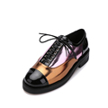2017 Spring British Style Patent Leather Tassel women Flat shoes Casual Loafer Shoes Vintage Color block