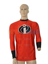 Mr Incredible Long Sleeve T-shirt Hot Sale Red Spandex Incredible Superhero Costume free shipping