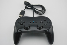 Free Shipping 1pcs White Black Wired Classic Pro Controller Gamepad Game Joystick For Wii