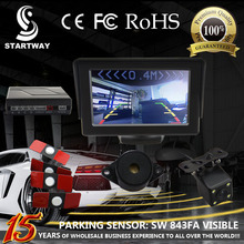 Original Visible Parking Sensor Kit Radar Detector 4.3 Inch Color LCD Monitor With Nightvision Rear Camera