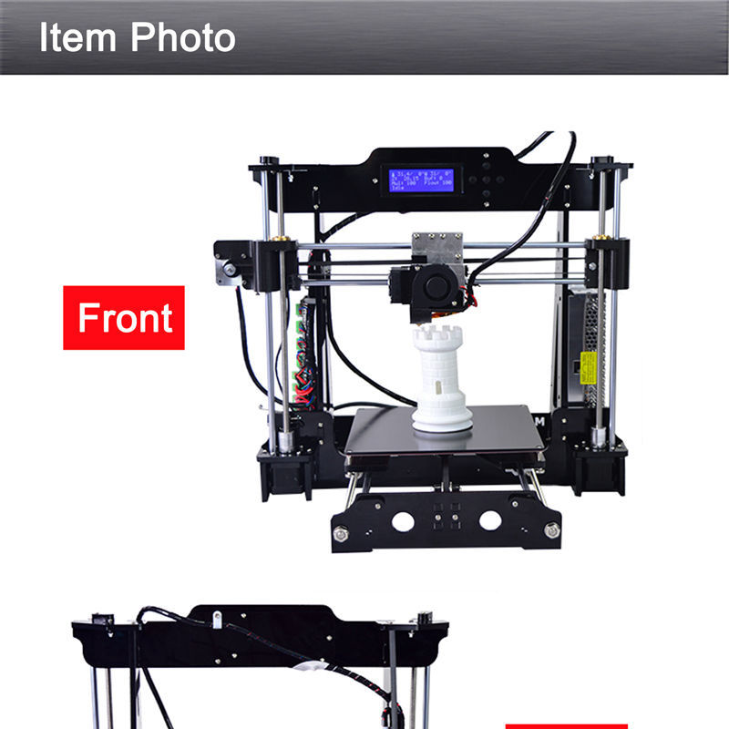 Big size 220*220*240mm High Quality Precision Reprap Prusa i3 3d Printer DIY kit with 2 Roll Filament 8GB SD card and LCD Big size 220*220*240mm High Quality Precision Reprap Prusa i3 3d Printer DIY kit with 2 Roll Filament 8GB SD card and LCD
