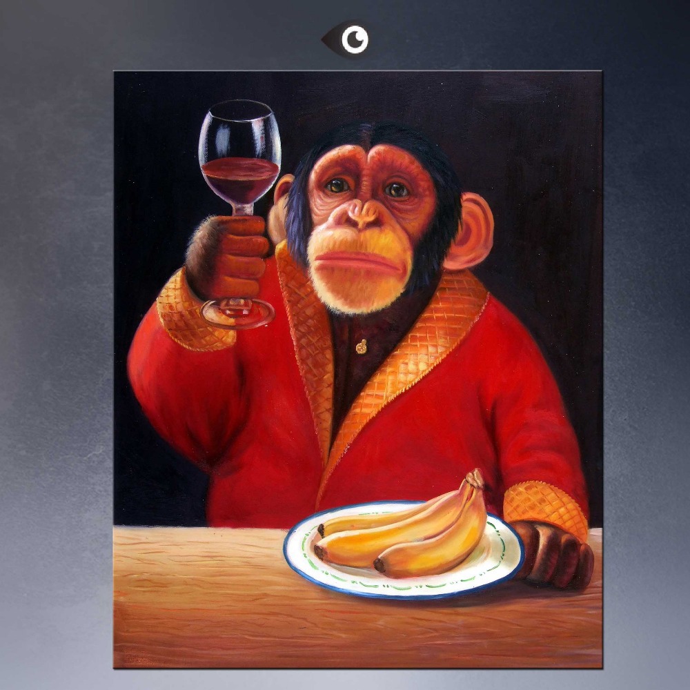 Online Buy Wholesale monkey oil painting from China monkey oil painting