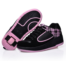 Child heelys Jazzy Junior girls boys heelys roller skate shoes for children kids sneakers with wheels EU size 29-42