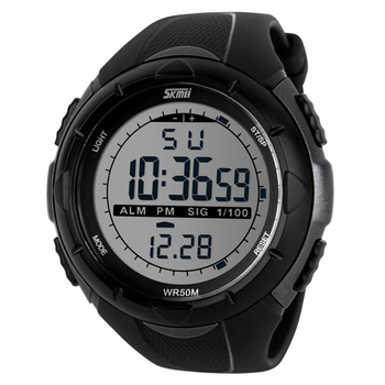 Мужские брендовые спортивные часы SKMEI коллекции 2014. Электронные часы со светодиодной подсветкой. Наручные часы для спорта и отдыха. Часы в милитари стиле